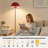 Modern Floor Lamp For Living Room, Industrial Tall Standing Lamp For Bedroom, Metal Shade Reflecting Light Reading Floor Lamp For Office, Nursery Room, Corner(Dark Red)