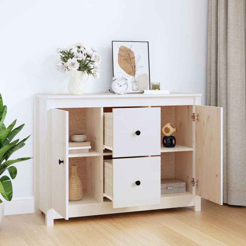 Torres 100cm Solid Wood Sideboard, White