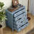 Kostka Modern 2+4-Drawer Storage Dresser with Silver shell Metal Handles, Blue