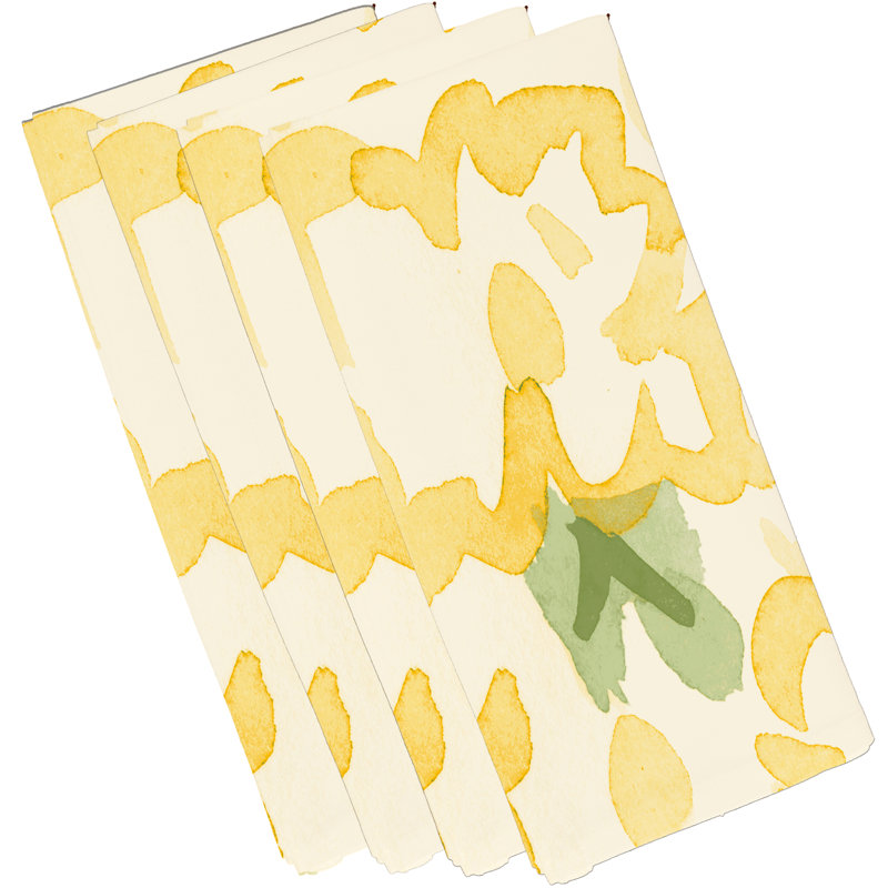 Polyester Floral Square Napkin
