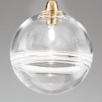 Oro 1 - Light Pendant, Matte Steel, Crystal Transparent, 85" H x 6" W x 6" D