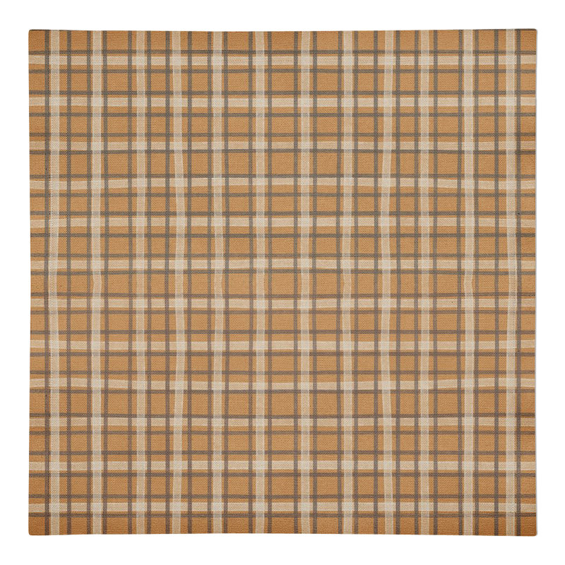 Martita Cotton Plaid Square Napkin, Orange