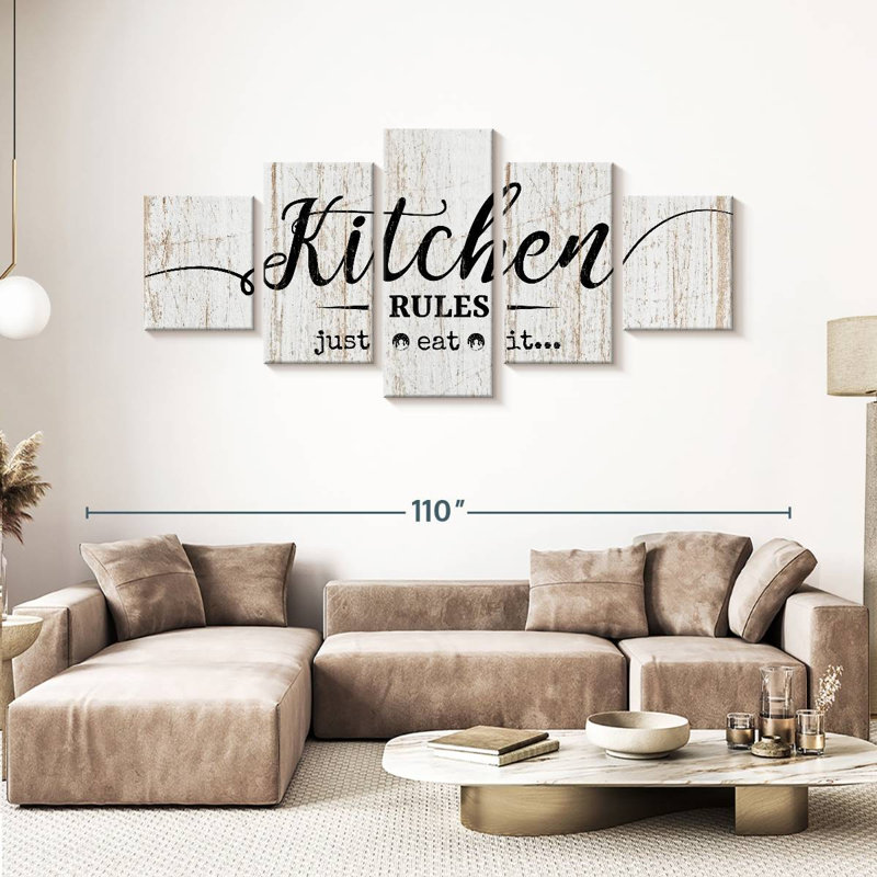 Plaque de cuisine 5 pièces, H 42 po x l 92 po x P 1,25 po