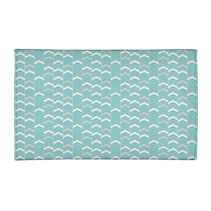 Tapis gris foncé/gris à chevrons, Rectangle 3 pi x 5 pi