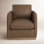 Bobbi Genuine Leather Swivel Barrel Chair