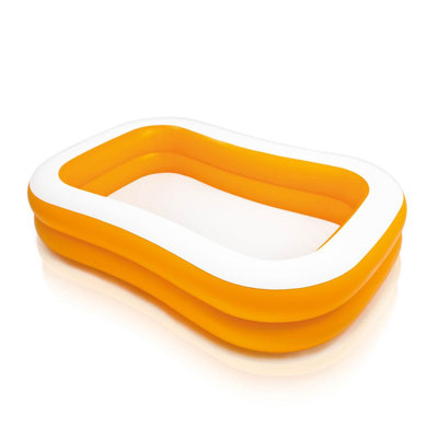Intex 90in x 58in x 18in Outdoor Inflatable Family Swim Center, Orange