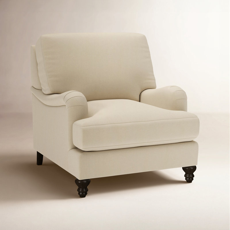 Walters Upholstered Armchair, Bayou Stone Canvas