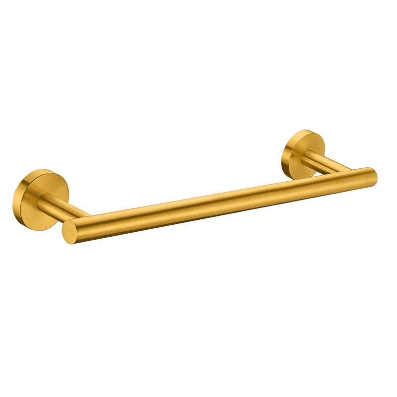 Barre à serviettes TB01-12 ", Or brossé, H 3,15 po x l 16 po x P 3,15 po