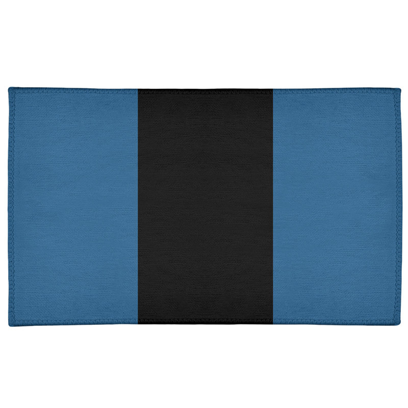 Tapis bleu à rayures de hockey national, Rectangle 3 pi x 5 pi