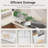 Stainless Steel Dish Strainer with Drainboard, Utensil Holder & Cup Holder for Kitchen Counter, White