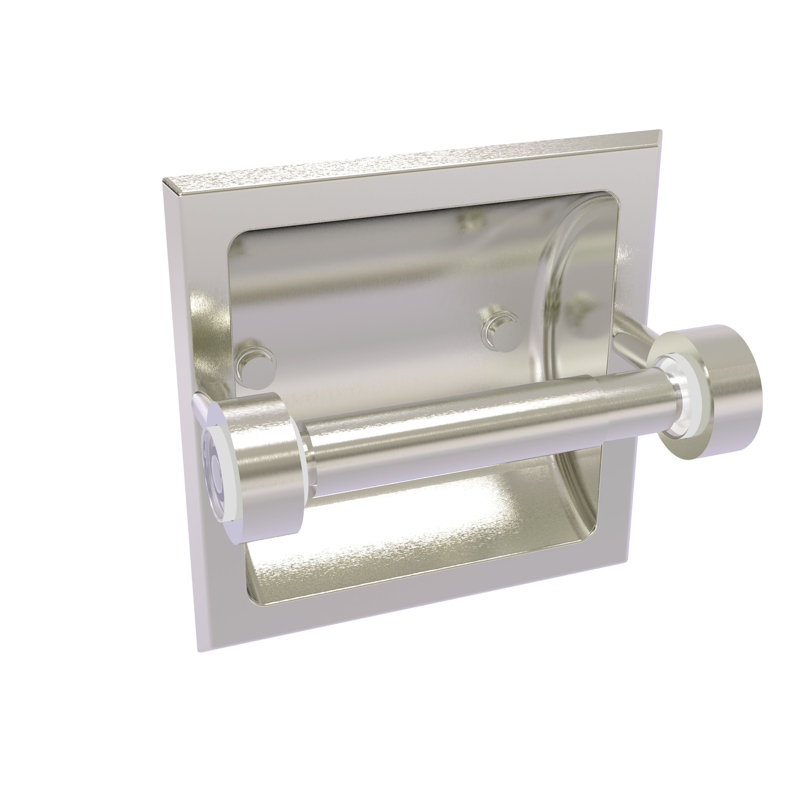 Porte-papier hygiénique encastré Margolis, Nickel satiné