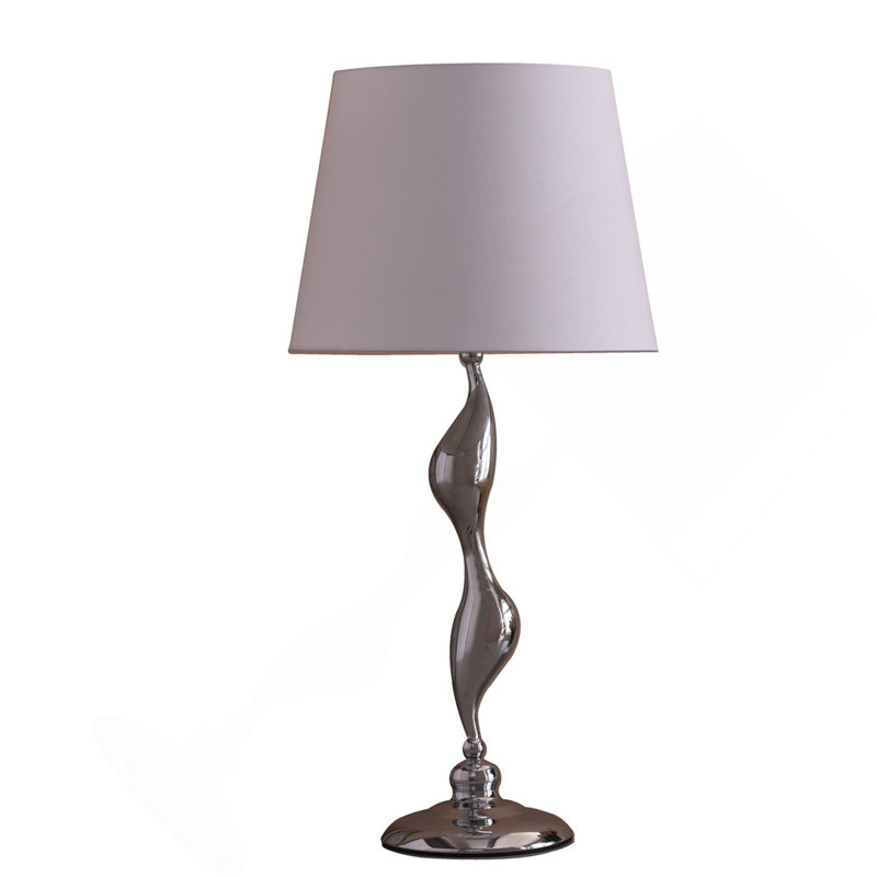 Lampe de table argentée 24 "Erte Art Deco Silhouette