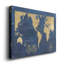 Indigo World Map - impression sur toile tendue-511784454