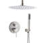 Pomme de douche 10 pouces et unité portable en nickel brossé pour une décoration confortable dans la salle de bain