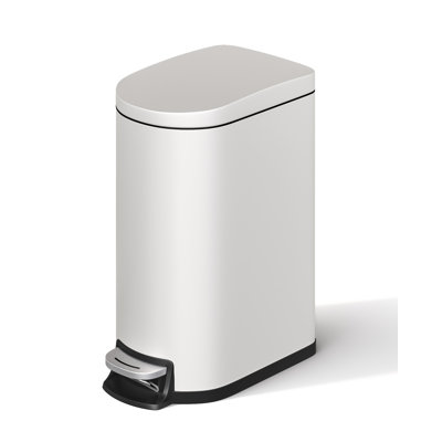 2.6 gal / 10 L Trash Can with Lid, Inner Bucket and Rear Handle for kitchen and Bathroom