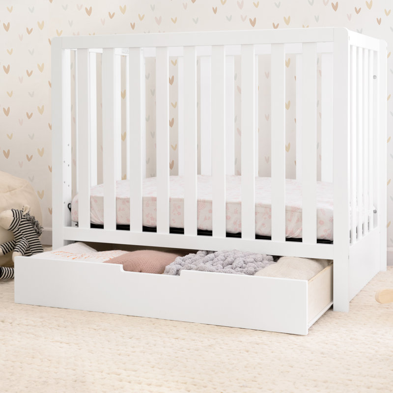 Lit de bébé convertible 4-en-1 Colby avec rangement, Noyer