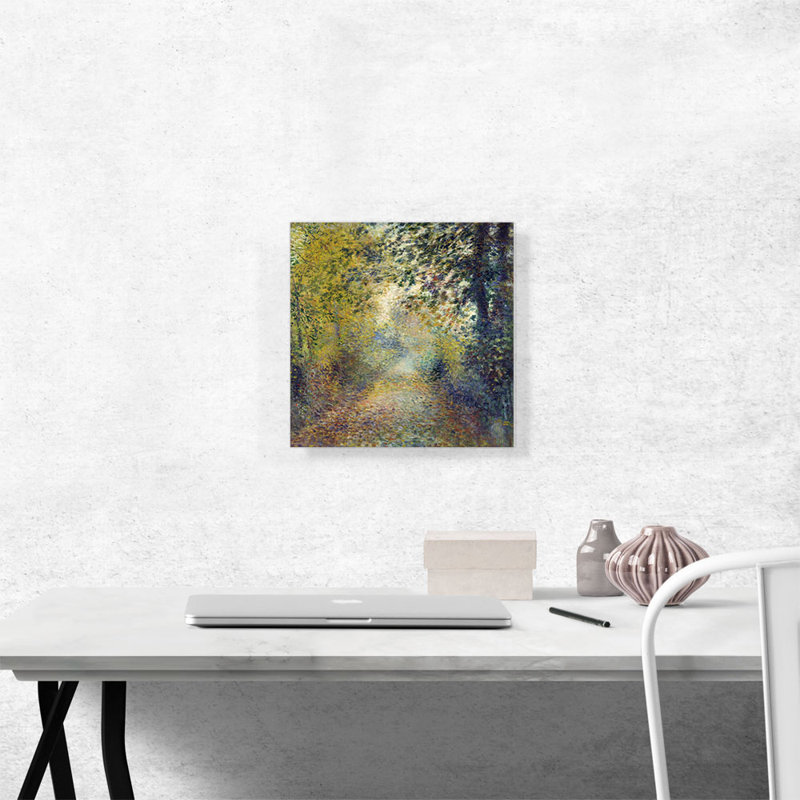 «In the Woods 1880» par Pierre-Auguste Renoir, reproduction d'art sur toile tendue, H 12 po x l 12 po x P 0,75 po