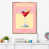 Toile avec cadre flottant or