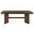 Bloi Dining Table, 76-94 Inch Extendable Top, Walnut Brown Trestle Base