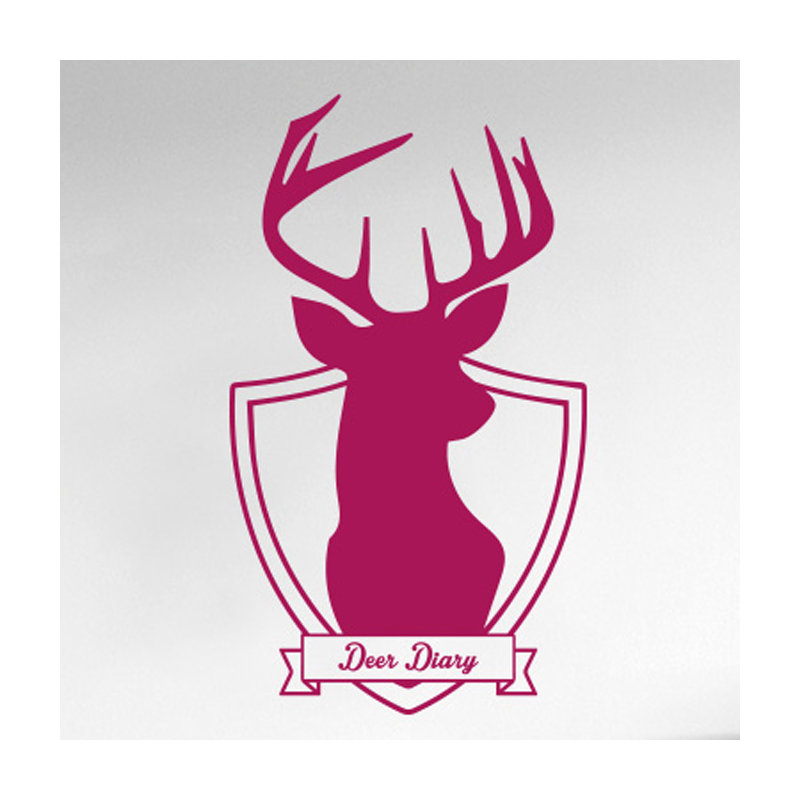 Animals Wall Decal, Violet, Large