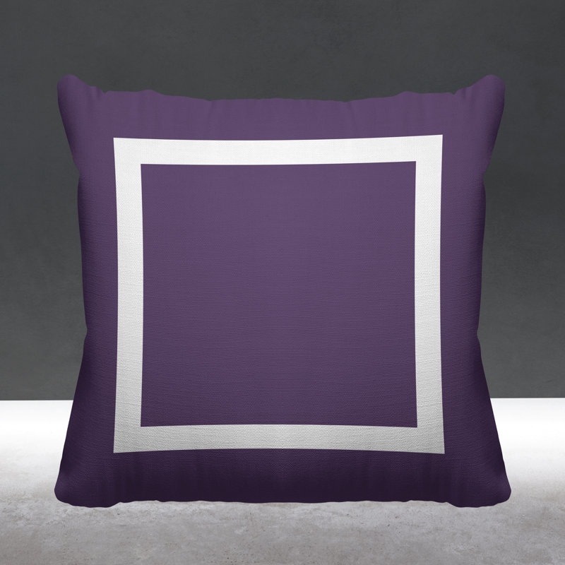Luella Geometric Outdoor Reversible Throw Pillow, 17W" x 17H", Purple