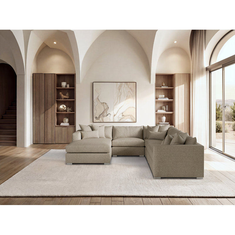 Sectional, Tan Boucle