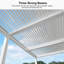 Pergola d'extérieur blanche en aluminium 12 'x 24'