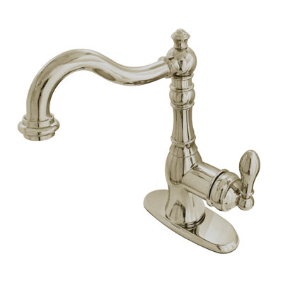 Robinet de salle de bain à fixation sur comptoir à poignée simple 1 ou 3 trous Kingston