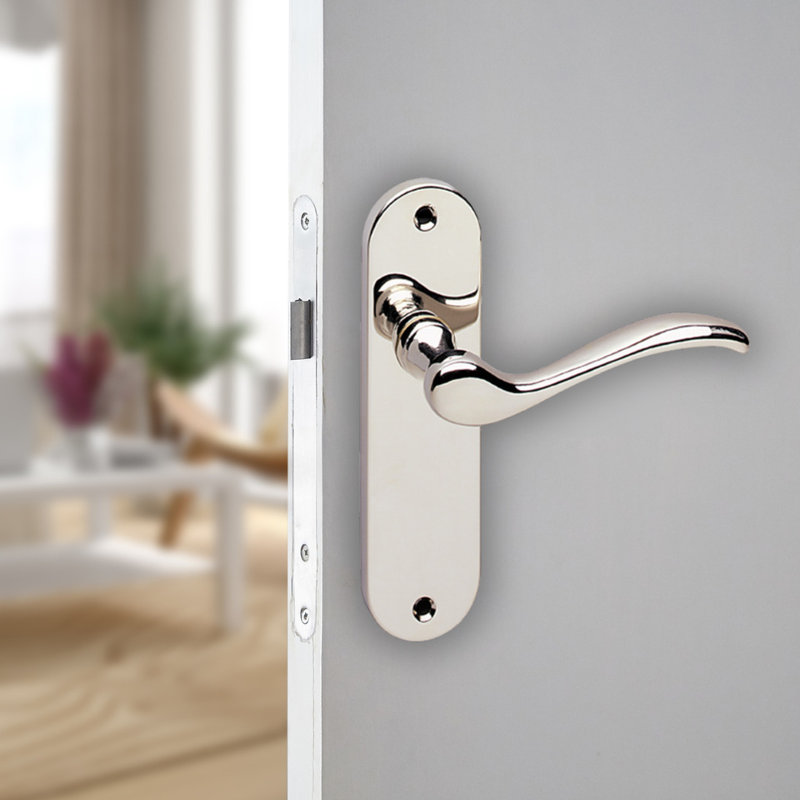 Door Handle, Polished Nickel 