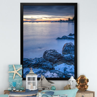 Coucher de soleil sur la mer - reproduction d'art sur toile