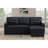 Convertible Upholstered 4 - Seat Sectional With Pull Out Chaise And Storage In Black Linen, Removable Back Cushions, Twin Size Sleeper For Hosting Guests, 82 Wide, 53 Deep, 34.5 High, 190.5 Lb