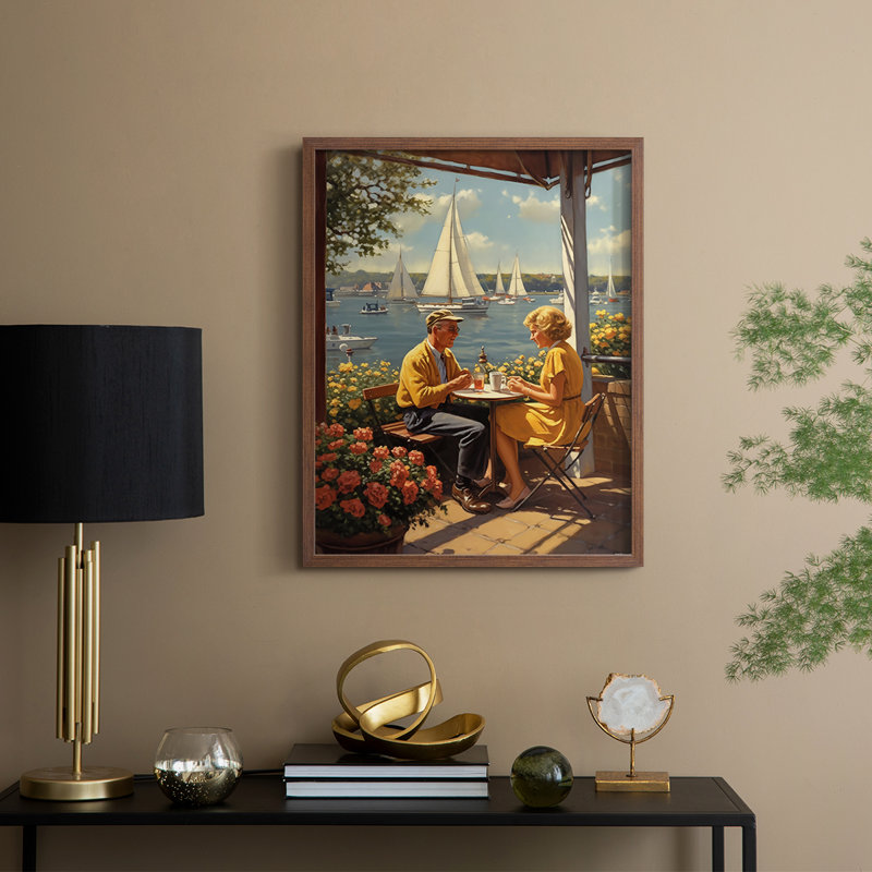 NAUTICAL Series DCI, reproduction encadrée - bois massif, H 11 po x l 9 po, Noyer