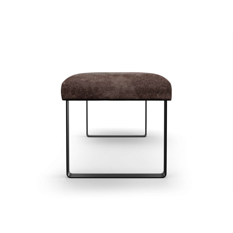 Narali Upholstered Bench, Dark Brown/Black