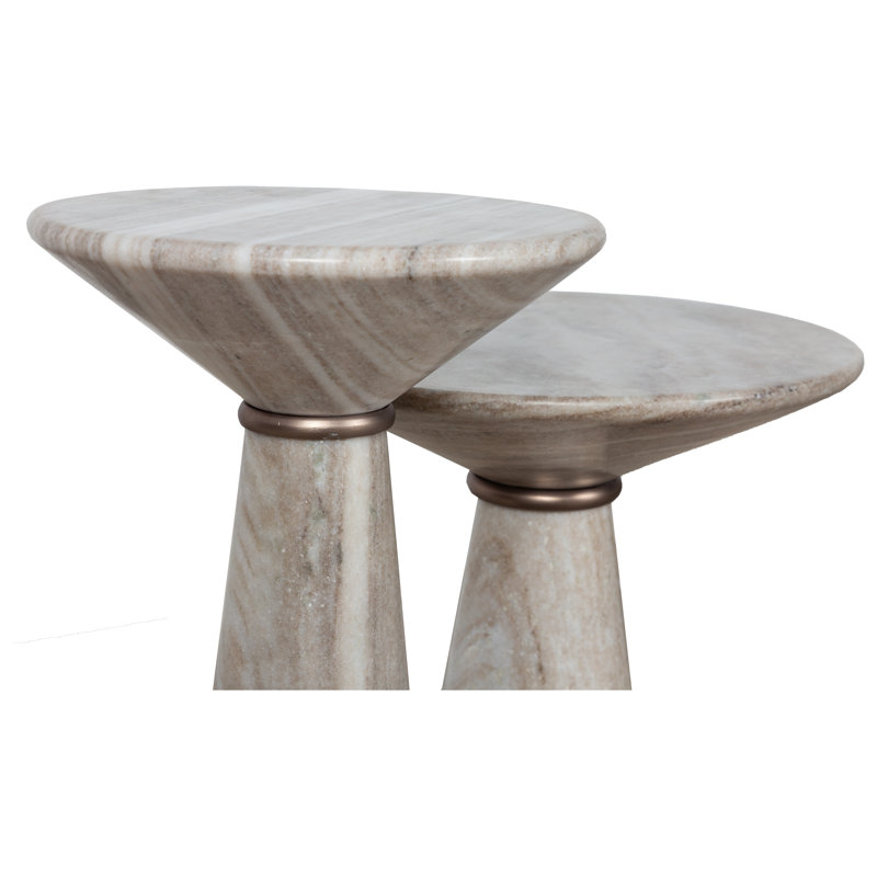 Sundries Marble End Table, 20" H x 15" W x 15" D