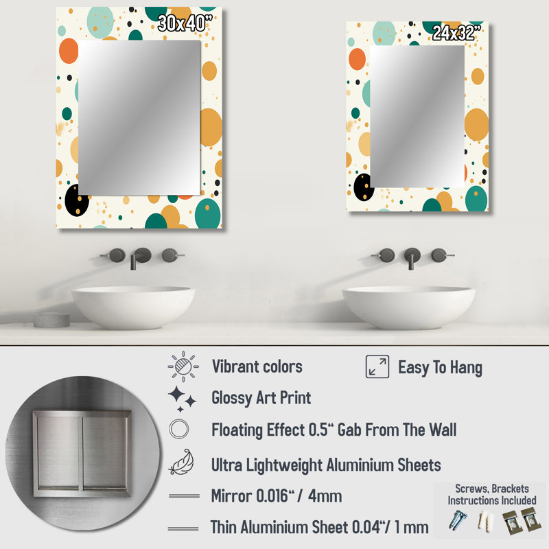 Senac Urban Chic, motif à pois, 32 po x 24 po
