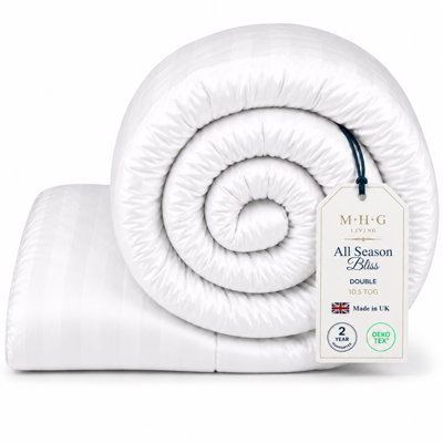 MHG Living All Season Microfibre Duvet 10.5 Tog with Breathable Hypoallergenic Hollowfibre Filling Cooling- Available Single/Double/King/Super King
