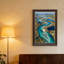 «Winding Blue River Through Green Wetlands And Cabins», art mural sur toile-766128624