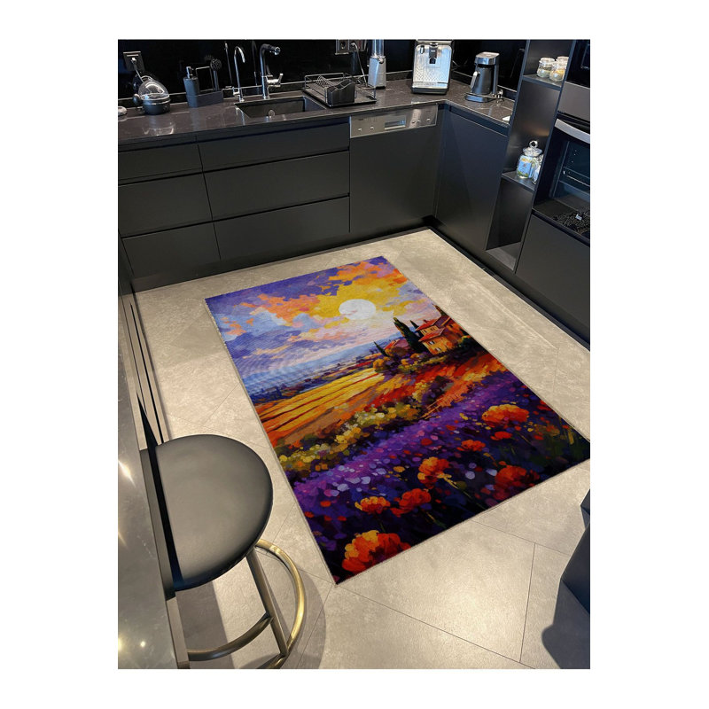 Tapis pastel lavable à la machine, Sous-tapis rectangulaire 5 pi 1 po x 7 pi 7 po inc