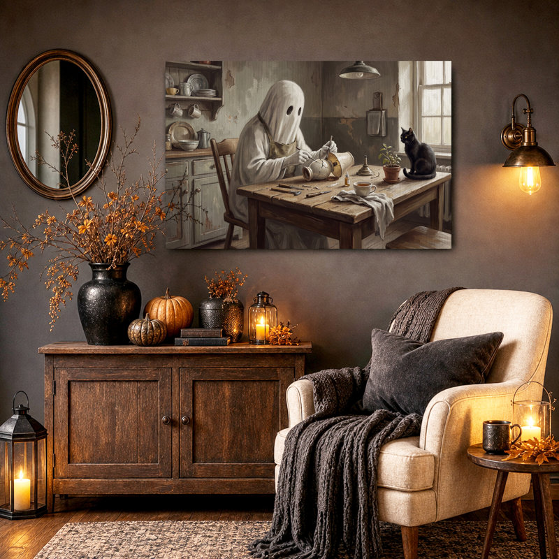 Art mural sur toile Halloween, H 12 po x l 18 po