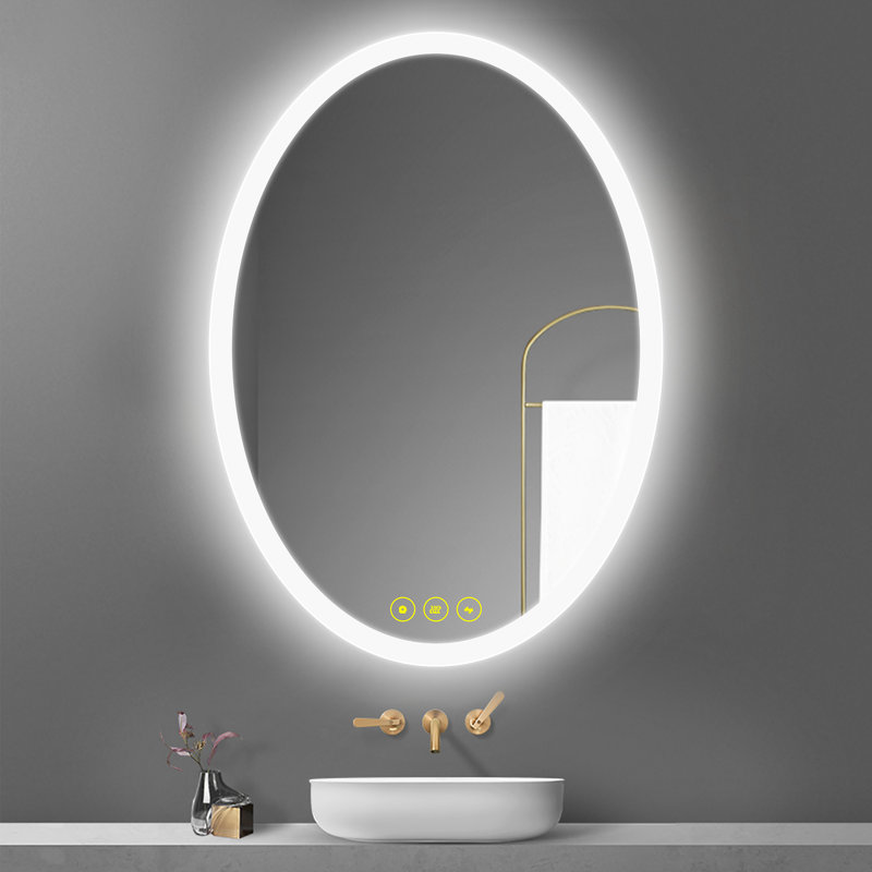 Miroir lumineux de salle de bain Calmas, 24 po x 32 po