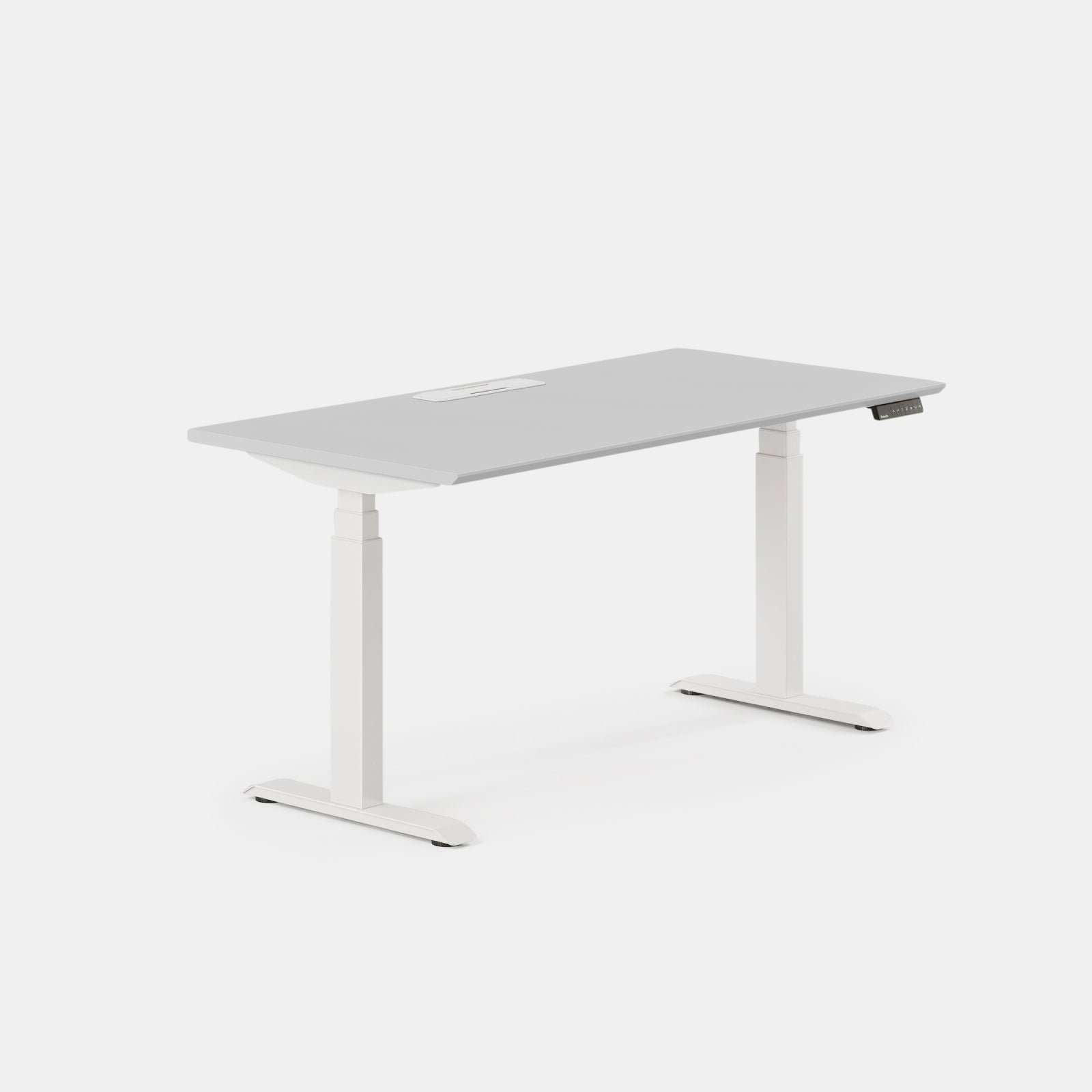 Standing Desk, 52" H x 60" W x 30" D, Fog, White