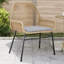 Chaises de patio 2 pièces avec coussins poly rotin-46841202-46841201