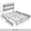 Lit plateforme double en métal avec rangement brun-106491488-106491491