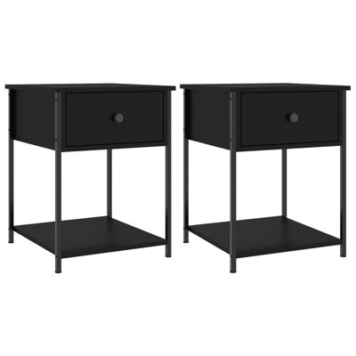 Allums 44cm W Iron Bedside Table