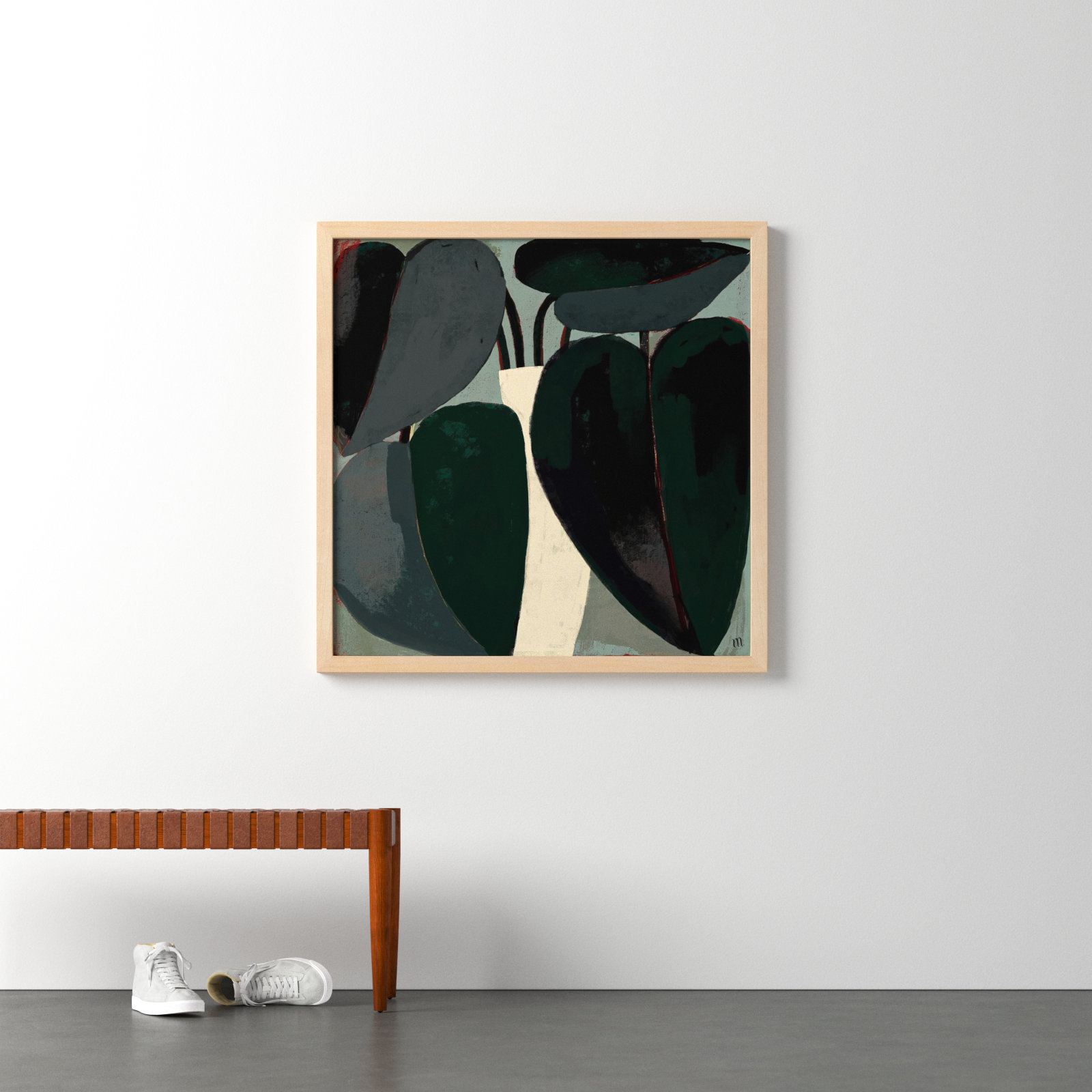 Fall Plant by StudioM, 44" H x 44" W x 1.25" D, Brown