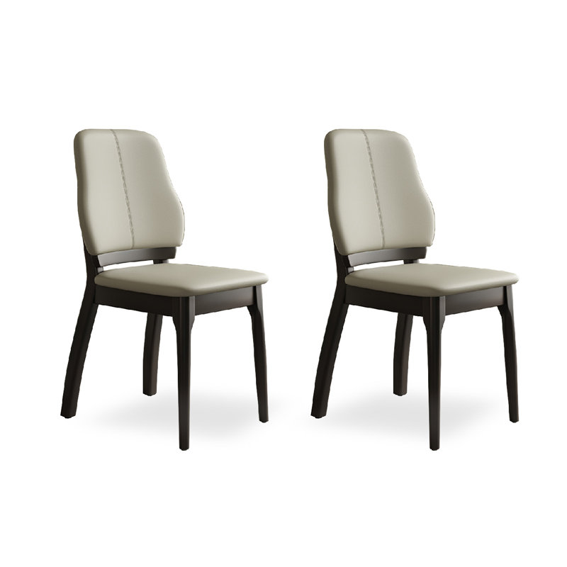 Chaise en bois massif moderne et simple, Gris