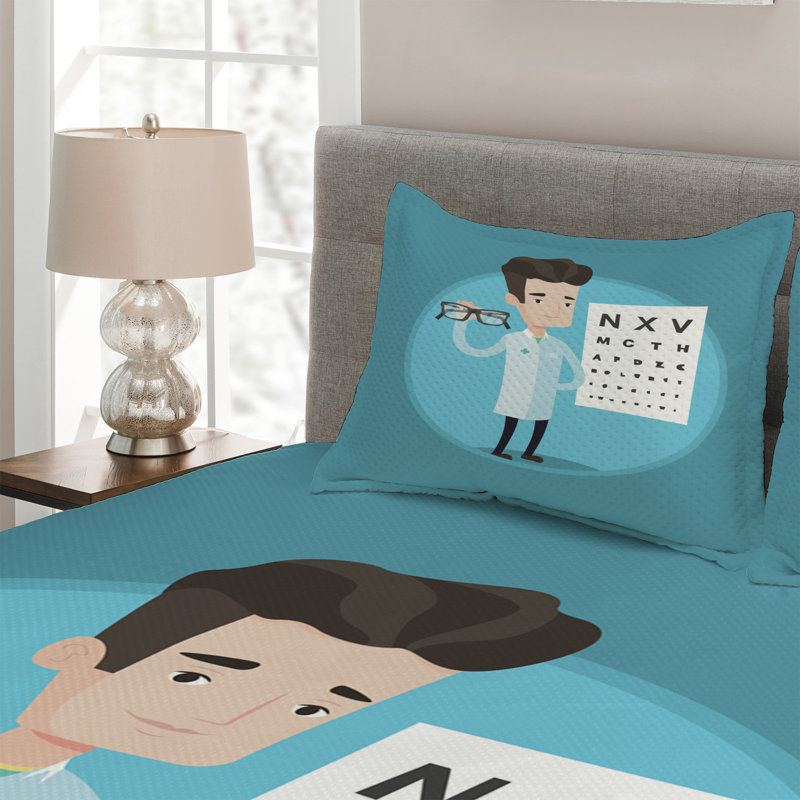 Polyester Coverlet, Queen Bedspread + 2 Shams