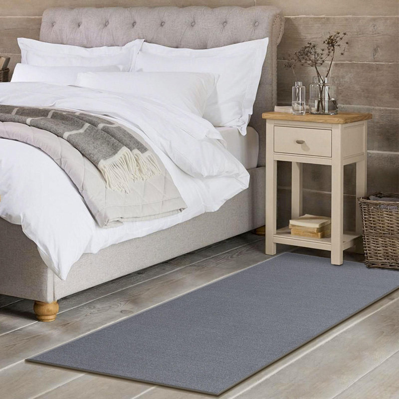 Gray Machine Washable Non-Slip Runner Rug