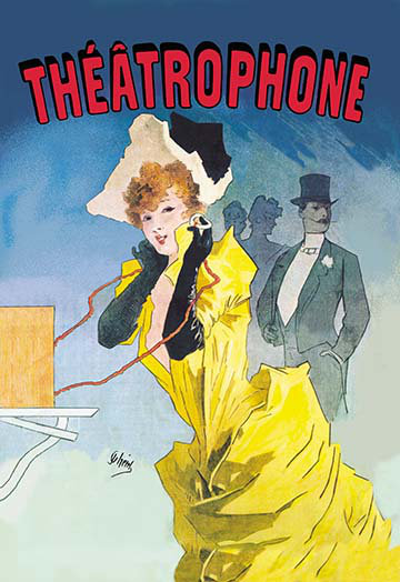 « theatrophone » par jules cheret rétro, 66" H x 44" W