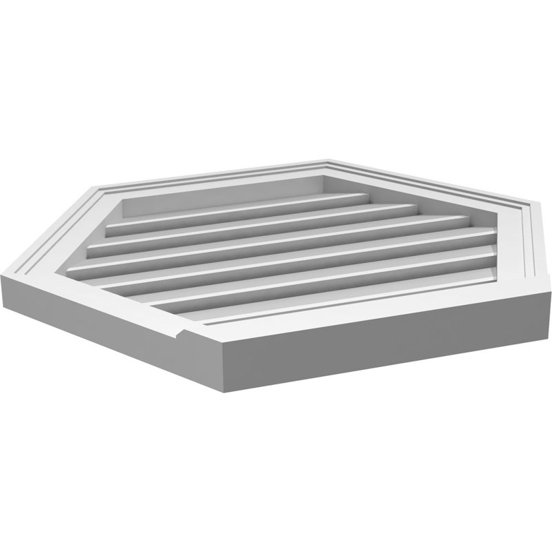 Évent horizontal fonctionnel à pignon en uréthane à surface horizontale Signature, H 22 po x l 26 po x P 2 po